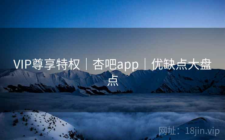 VIP尊享特权｜杏吧app｜优缺点大盘点