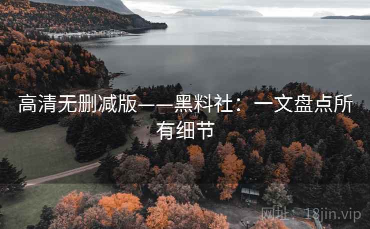 高清无删减版——黑料社：一文盘点所有细节